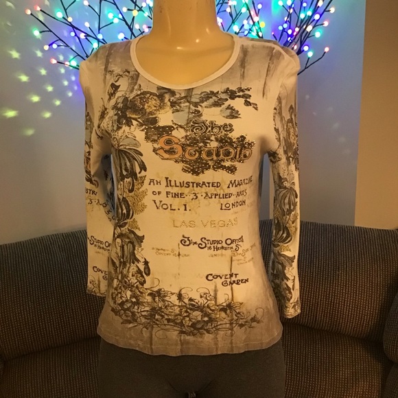 Boas 3/4 Sleeve Ornate The Studio Top - Picture 1 of 7